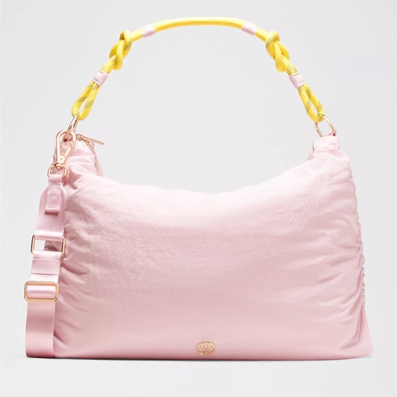 lululemon athletica Handbags - Lululemon Convertible Ruched
Crossbody Bag *Large 16L blissful pink/daisy glow